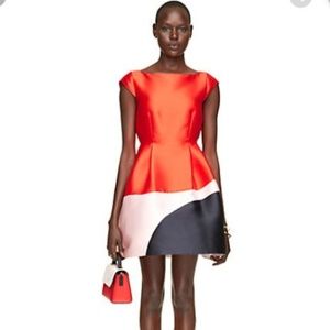 kate spade colorblock fit n flare dress